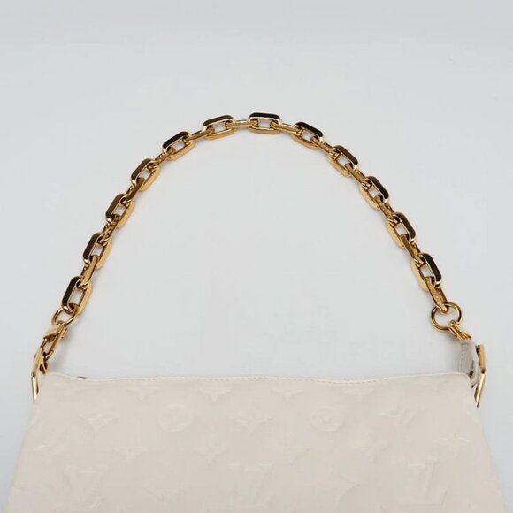 Louis Vuitton White Monogram Embossed Leather Coussin PM Bag - Picture 5 of 12